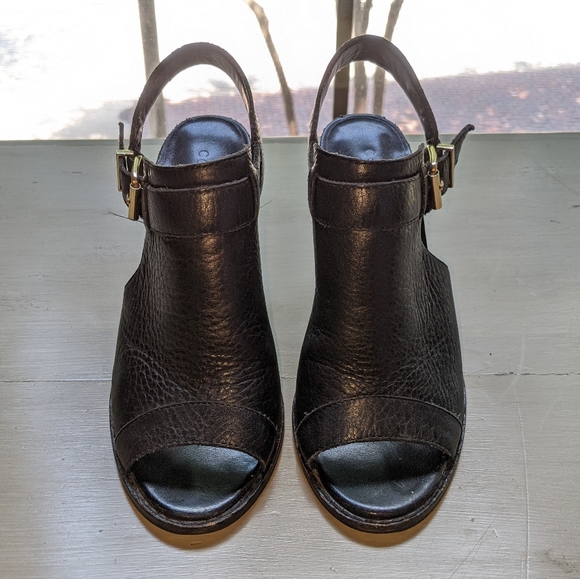 Cole Haan black leather block heels - Picture 7 of 7